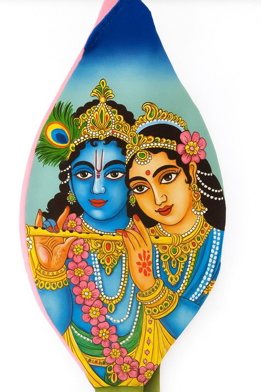 Vrindavanstore.in Krishna multi color jaap bag Potli