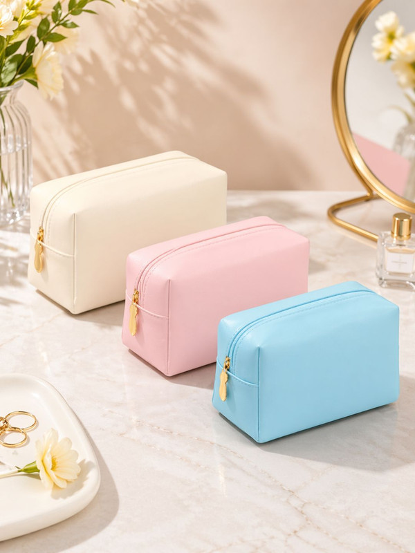 Ajabh Pack Od 3 Premium Travel-Friendly Cosmetic & Makeup Storage Pouch Cosmetic Bag(Pack of 3)