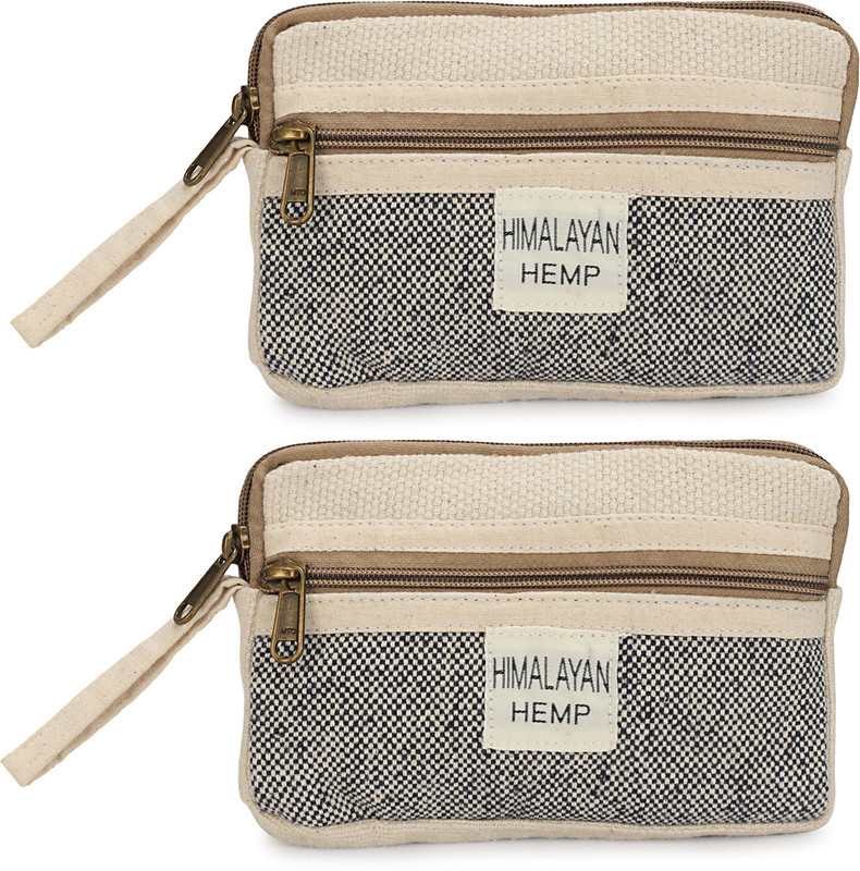 yuvika handicraft Hemp Handcrafted Multicolor Woven Pouch, Natural Cotton Canvas Pouch