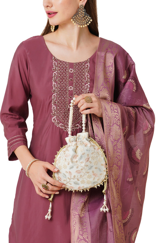 LAVIE Aria Round Embriodered Womens Potli Potli