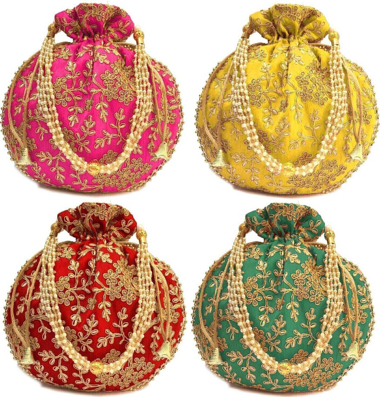 SF Beauty Potli::Pouch Hand Bag Potli(Pack of 4)