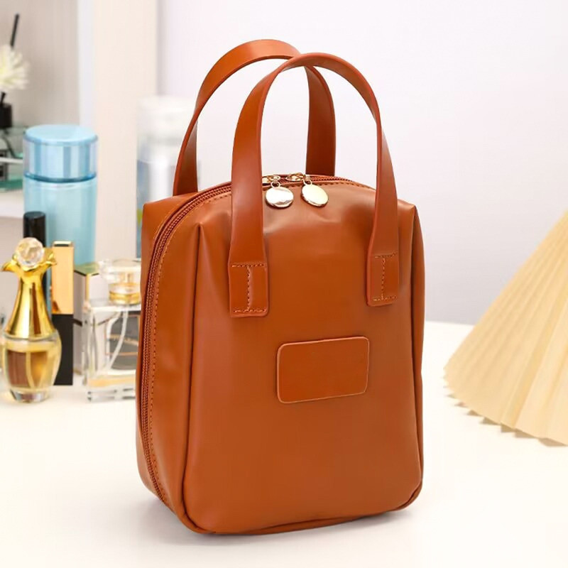 Rossella Small Portable Handheld Cosmeti Bag for Women with Compartment Travel Makeup Bag Cosmetic Bag