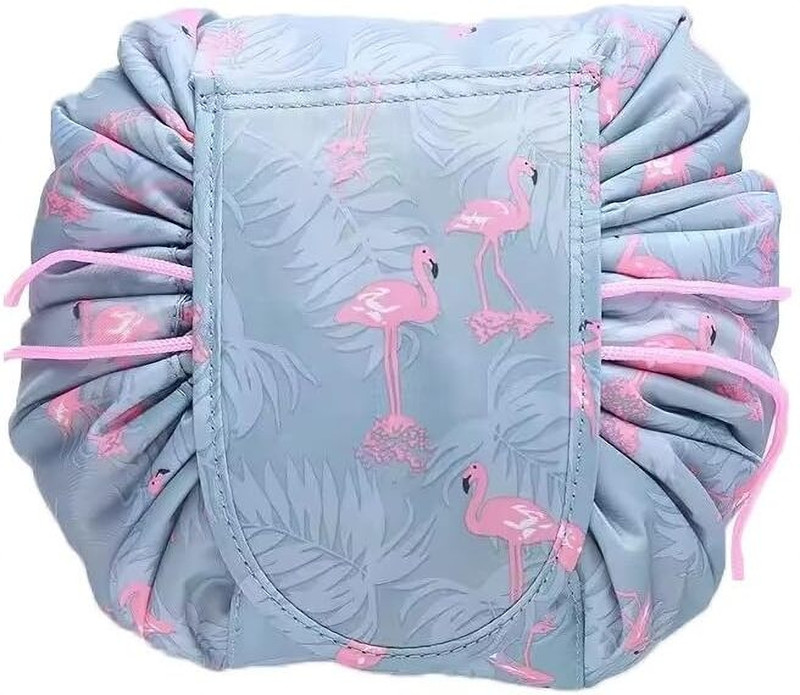 Stadash Lazy Drawstring Cosmetic Bag, Waterproof Foldable Travel Makeup Pouch Cosmetic Bag