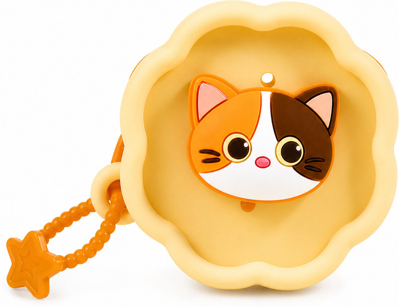 Paper and peel Cute Cartoon Silicone Coin Purse with Strap for Coins, Keys & Earbuds Coin Purse