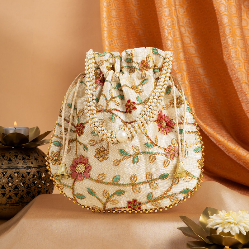 Teejh Aaja Nachle Multicoloured Potli Bag Potli