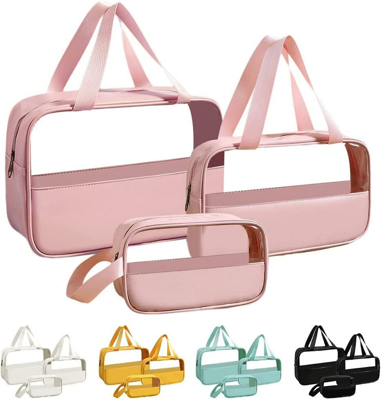 APOPHIS Women Pink Cosmetic Bag Cosmetic Bag(Pack of 3)