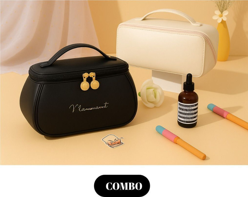 heboo BUY 1 GET 1 FREE | Cosmetic Bag & Travel Toiletry Organizer for Women Cosmetic Bag(Pack of 2)