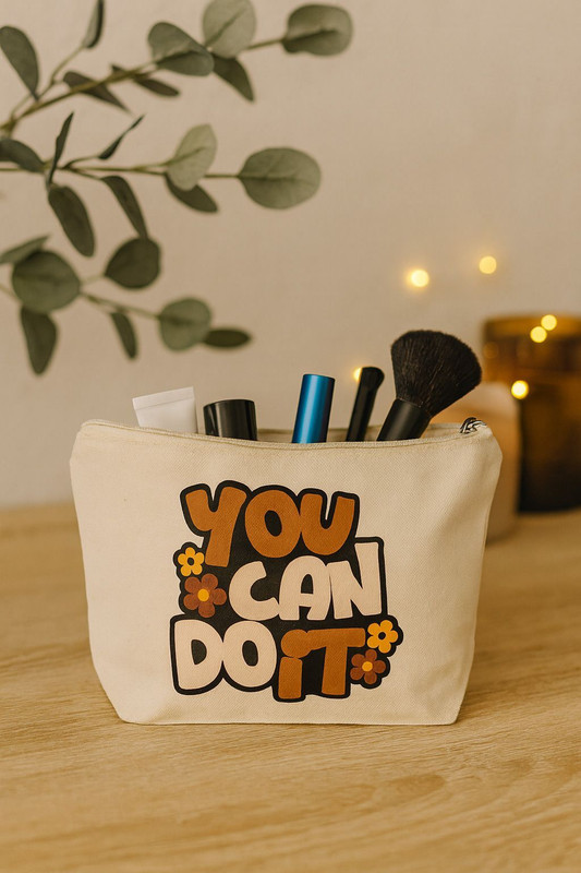 ESYACRRY DTF CANVAS POUCH Cosmetic Bag
