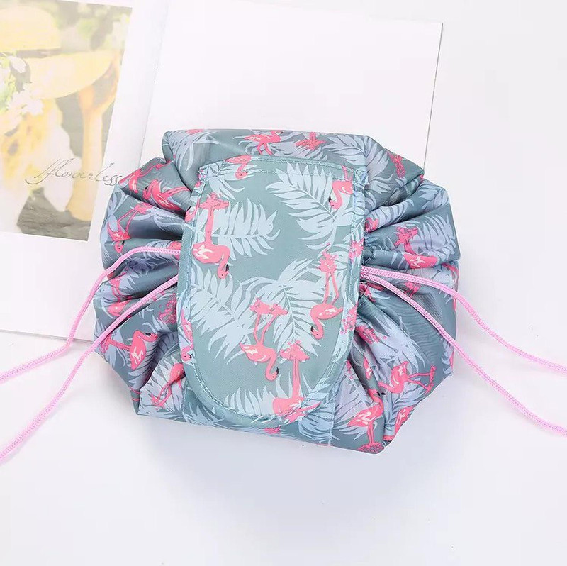 Grilazza Waterproof Mackup Portable Travel Toiletry Lazy Pouch For Girl And Women Cosmetic Bag