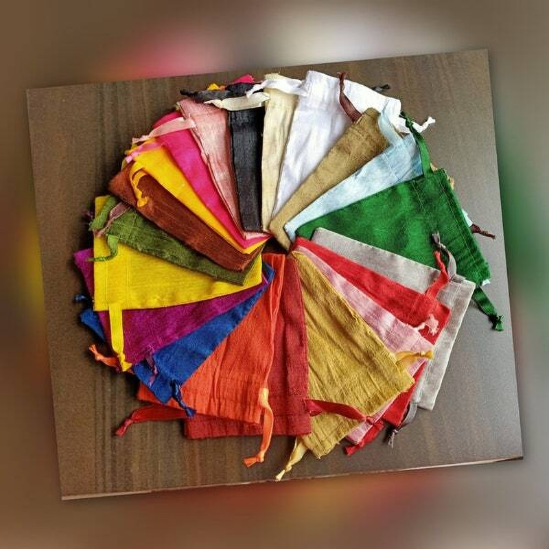 SaidDesign 50 -4x6 Dupioni Silk Potli bag Potli(Pack of 50)