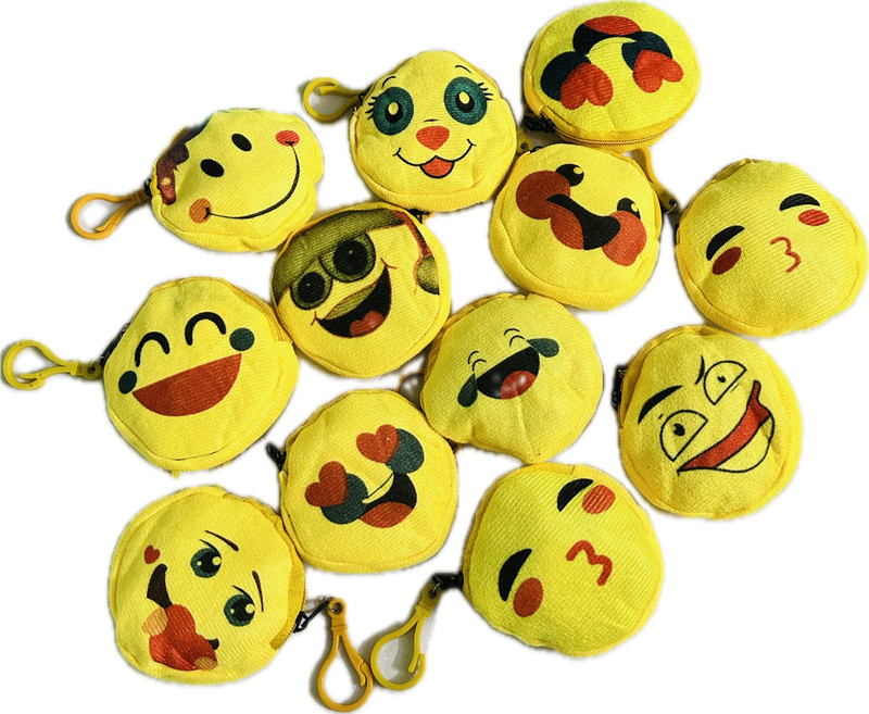 Flexton Emoji girls pouch (pack of 12) gifts for returns Coin Purse(Pack of 12)