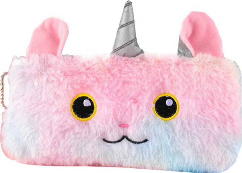 DTSM Collection Unicorn Soft Plush Pencil Storage Case Pouch- Kids School Stationery Pouch Coin Purse