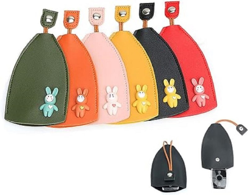 chestasales Leather Creative Pull Out Car Key Case Coin Purse