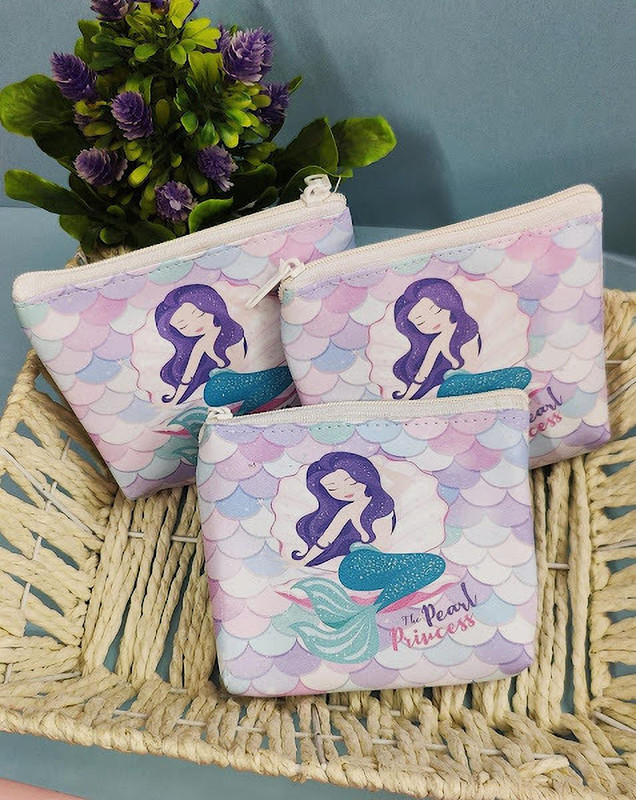AMANVANI Black & Pink Pouch Wallet for Girls Birthday Return Gifts Coin Purse(Pack of 6)