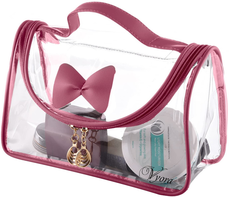 VYORA Makeup Pouch Cosmetic Bag Transparent Waterproof Toiletry Kit, Travel Organizer Cosmetic Bag