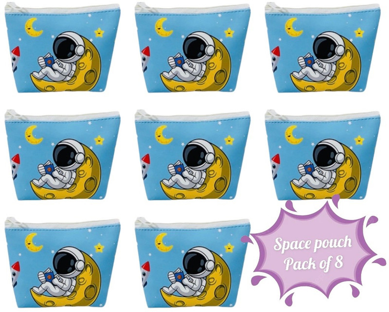 Le Delite space theme astronaut 8 Pc coin purse pouch wallet party return gifts boys kids Coin Purse