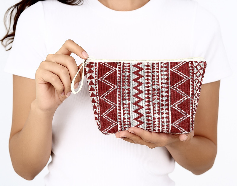 CROP MOON Canvas Cosmetic Bags Printed Makeup Bag Multi-Function Travel Organizer Cosmetic Bag