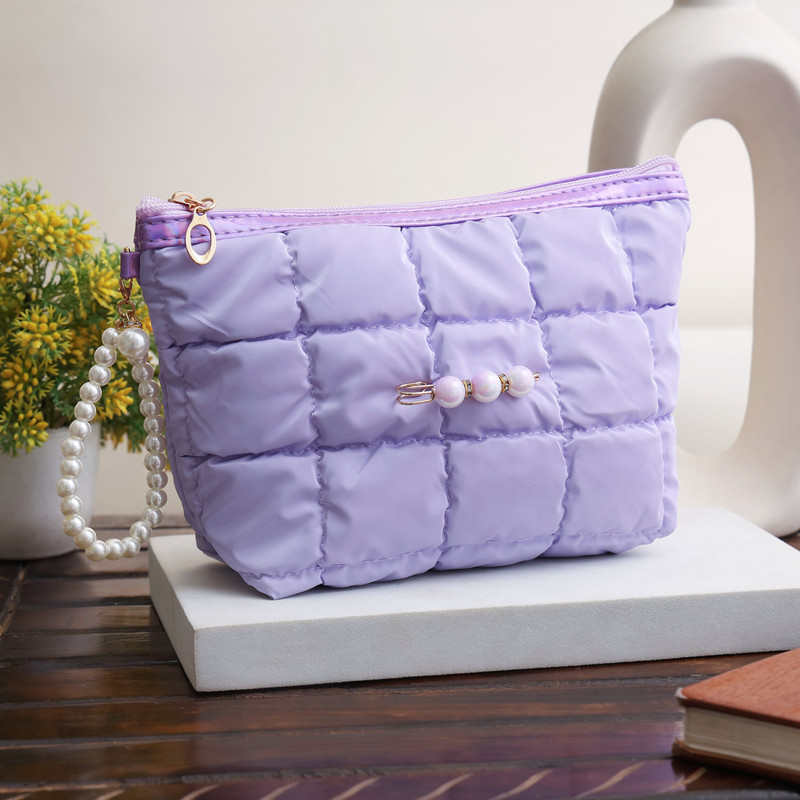 Abbana Quilted Kit Pouch Small Cosmetic Bag