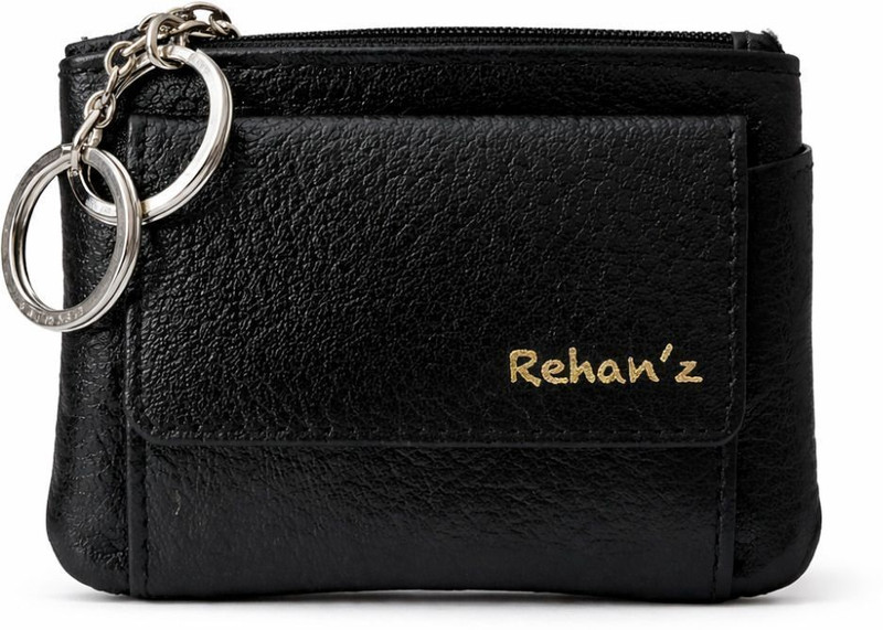 VOXFINA Women's Mini Coin Purse Change Wallet Genuine Leather Zipper Pouch with Key Ring Coin Purse