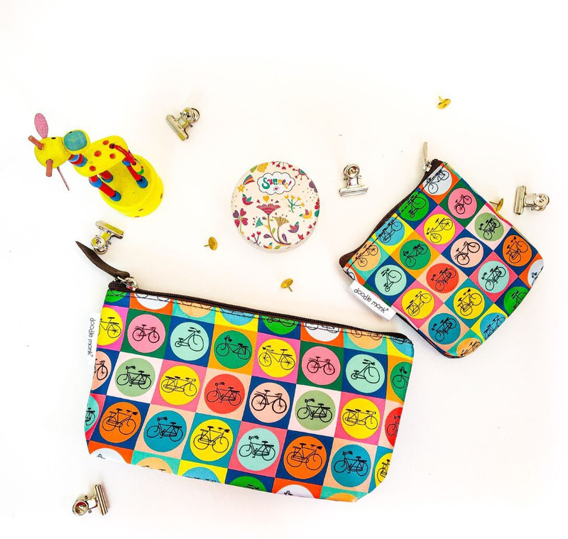 Doodle Monk Spreading Happiness Coin Purse Coin Purse(Pack of 4)