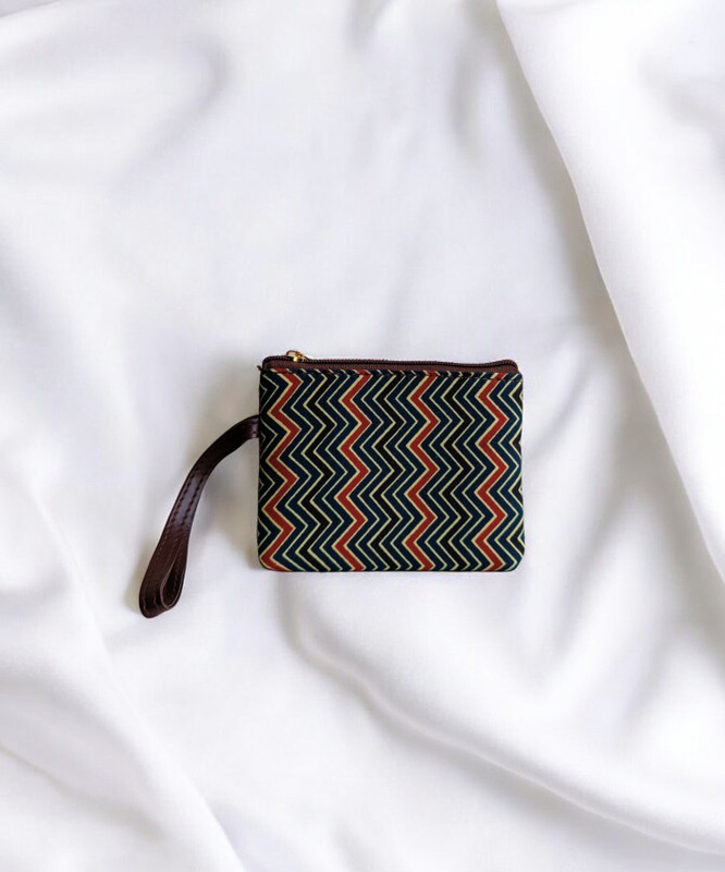 The SAARU Store Printed Multicolor Mini Pouch Wristlet