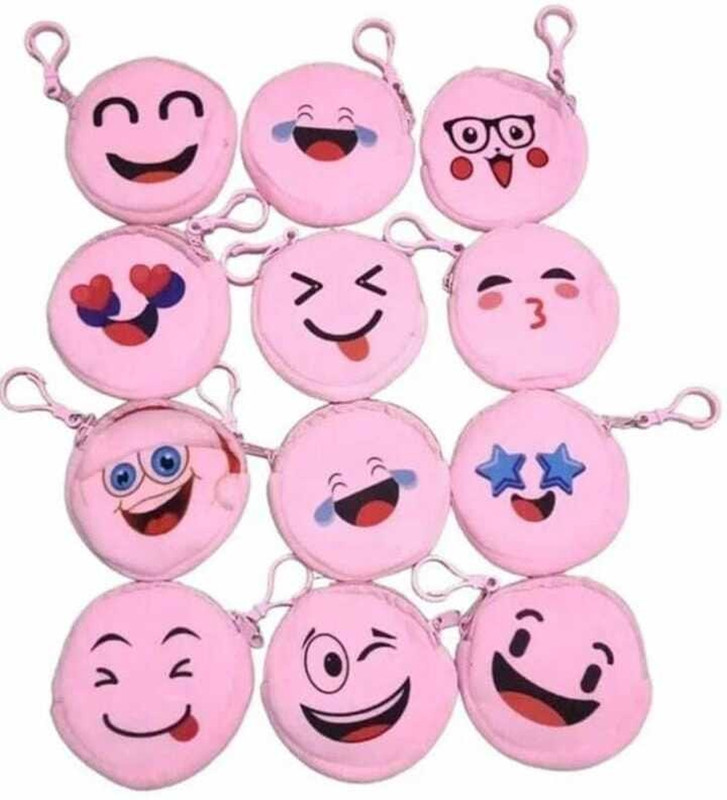 ASSURE Set of 12 pink Smiley coin puse Coin Purse