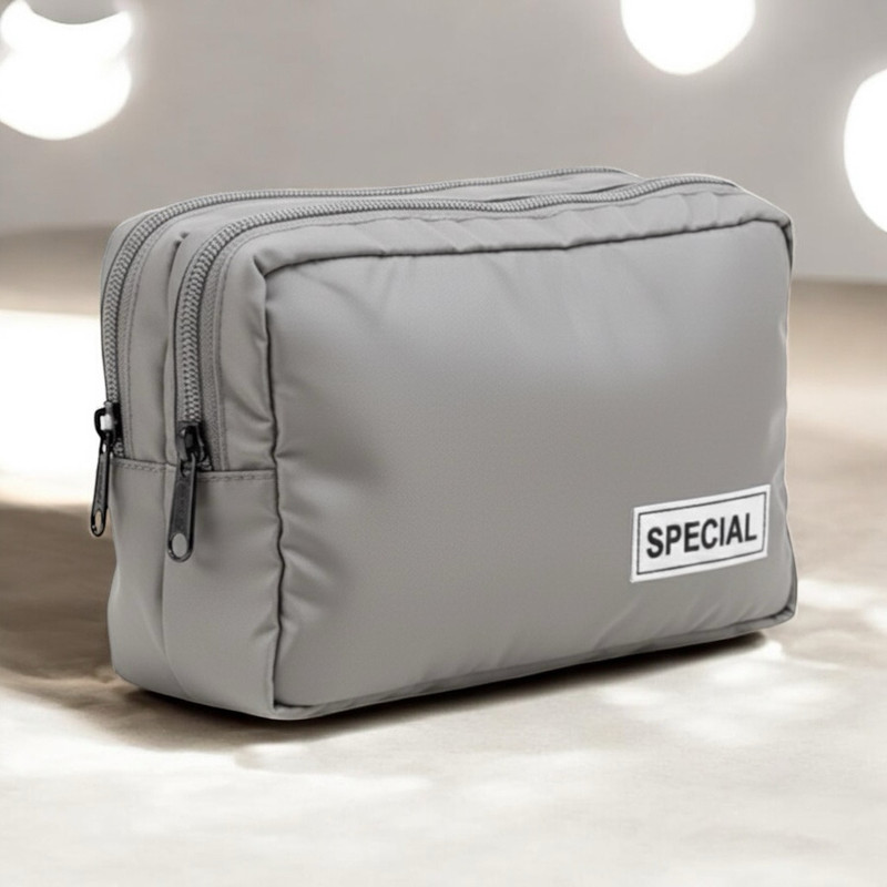 SpecialNS Special Storage Pouch with Double Zip | Makeup, Toiletry & Accessory Organizer Pouch