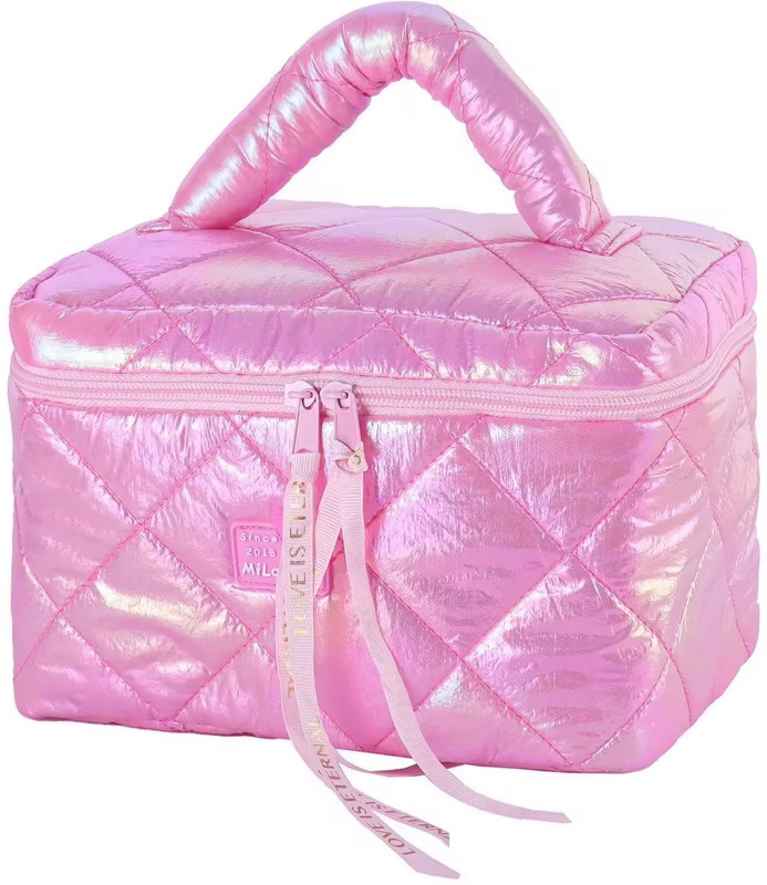 LAROICHE Pink Shiny Bag Cosmetic Bag