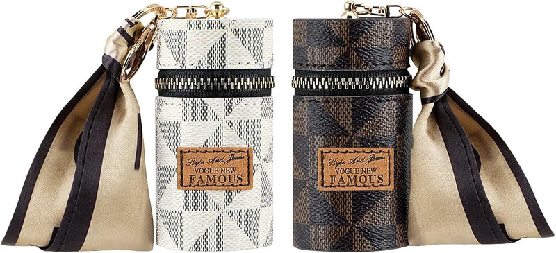 DHANMOHAN Mini Lipstick Case with Keychain Coin Purse