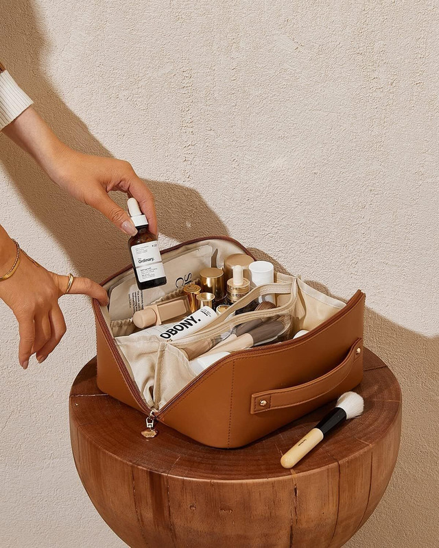 romj Cosmetic Travel Bag Brown (AY001) Cosmetic Bag
