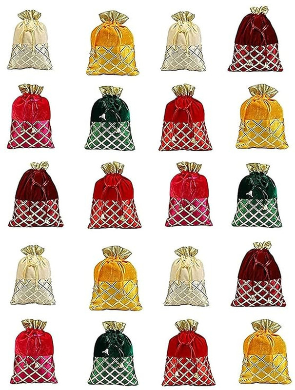 TRENDING HUT velvet potli for retun gifts Coin Purse(Pack of 20)