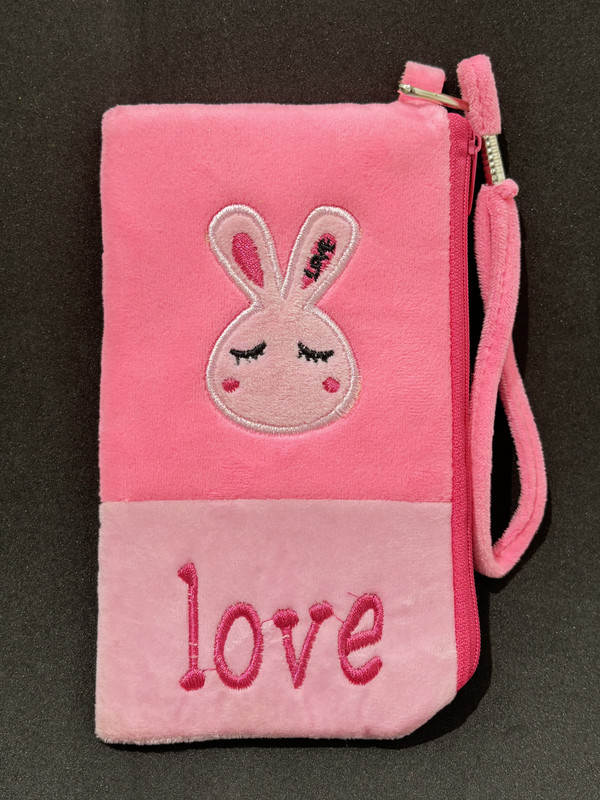 Lush Mode Studio Cute Bunny Plush Pouch for Girls Wristlet