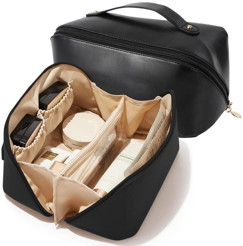 KUNJ VISAVADIYA Travel Cosmetic Pouch for Women Cosmetic Bag