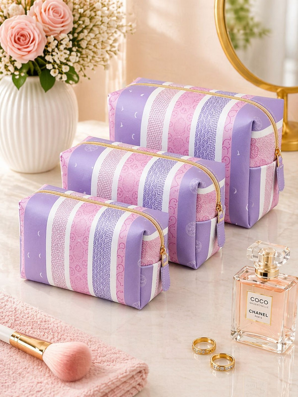 Mantika Premium 3-Piece Cosmetic Makeup Organizer Set Cosmetic Bag