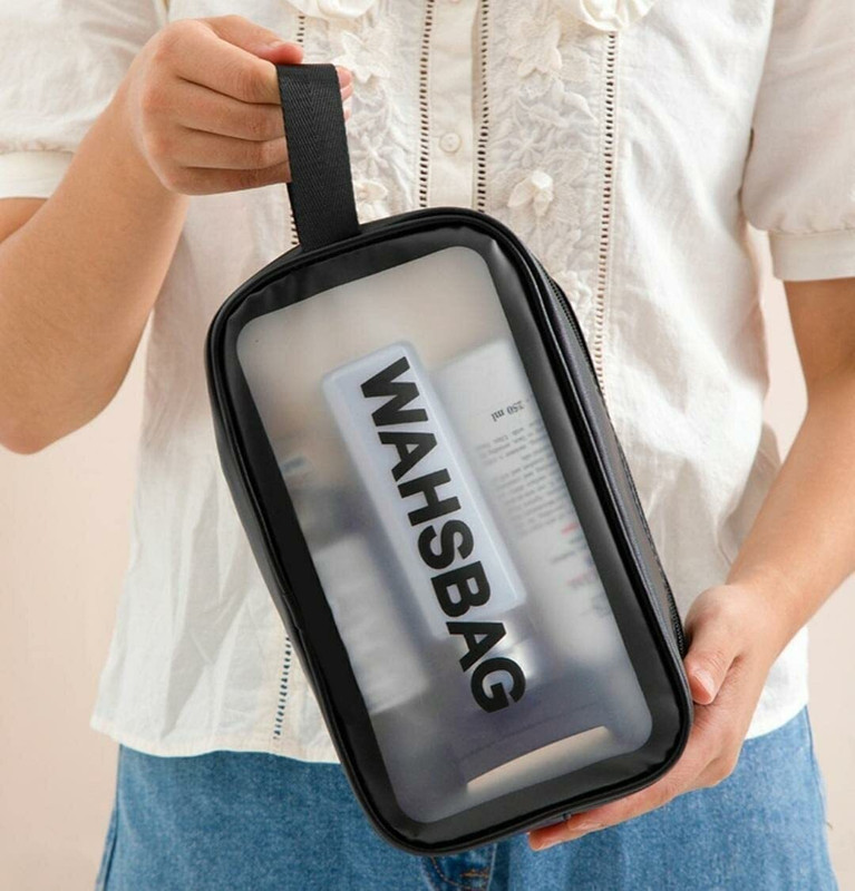 HEYMAZA Small Black wash Bag -3 Cosmetic Bag