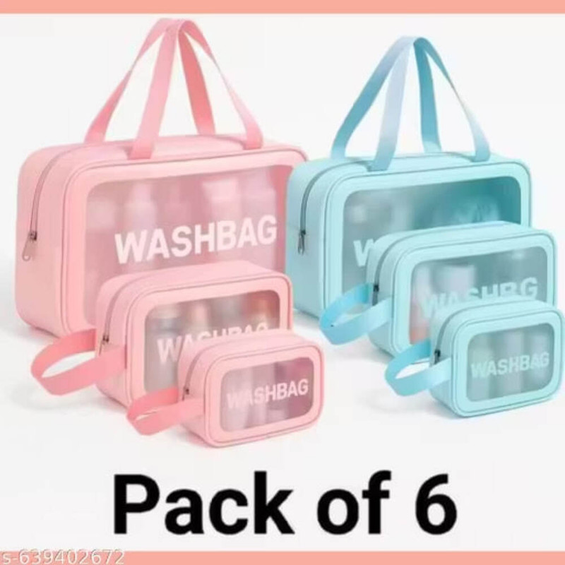 Priva Set of 6 (WASHBAG) BULUPENK Cosmetic Bag(Pack of 6)