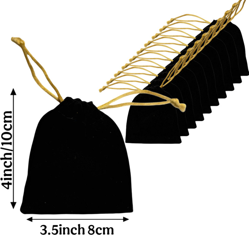 Salveen Black pouch potli Potli(Pack of 5)