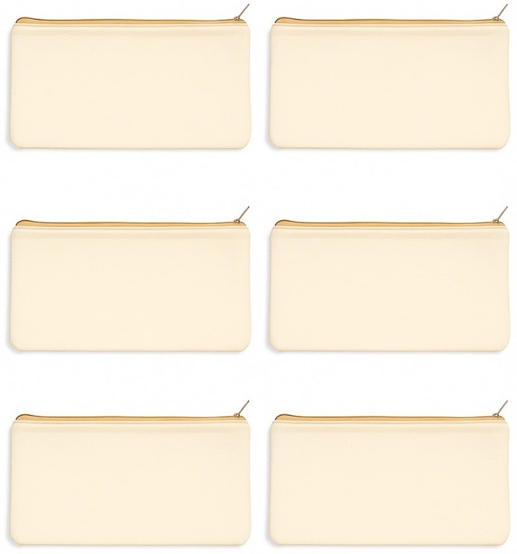 ESYCARRY Cosmetic Pouch Plain Pack of 6 Cosmetic Bag(Pack of 6)