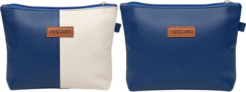 VESCARO navy-combo-1 Cosmetic Bag(Pack of 2)
