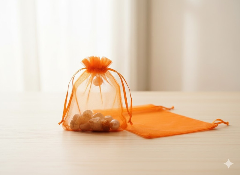 TANEZA CREATIONS POTLI-IMPORT-4*6/ORANGE/10 Potli(Pack of 10)