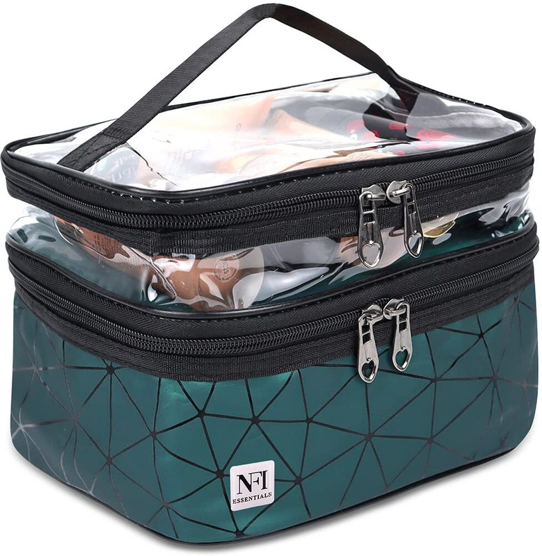 GRILAX 2 LAYER COSMETIC BAG DARK GREEN Cosmetic Bag