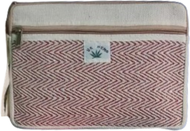 Fibre Gold Stylish Hemp Tablet Case for 13-16 Inch Devices, Handcrafted Coin Purse