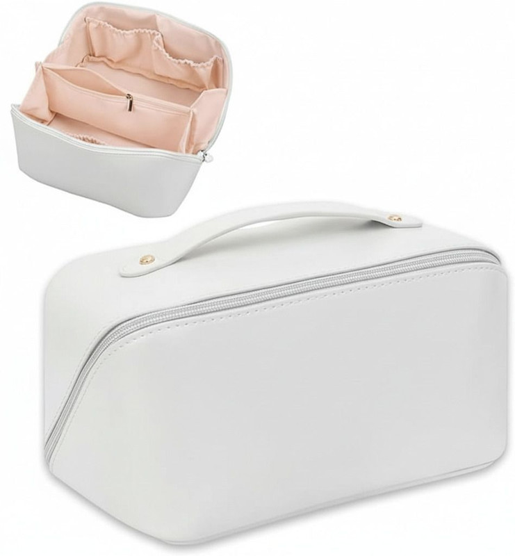 SetHi Trends Leather Cosmetic Makeup Pouch for Travel & Daily Use Cosmetic Bag