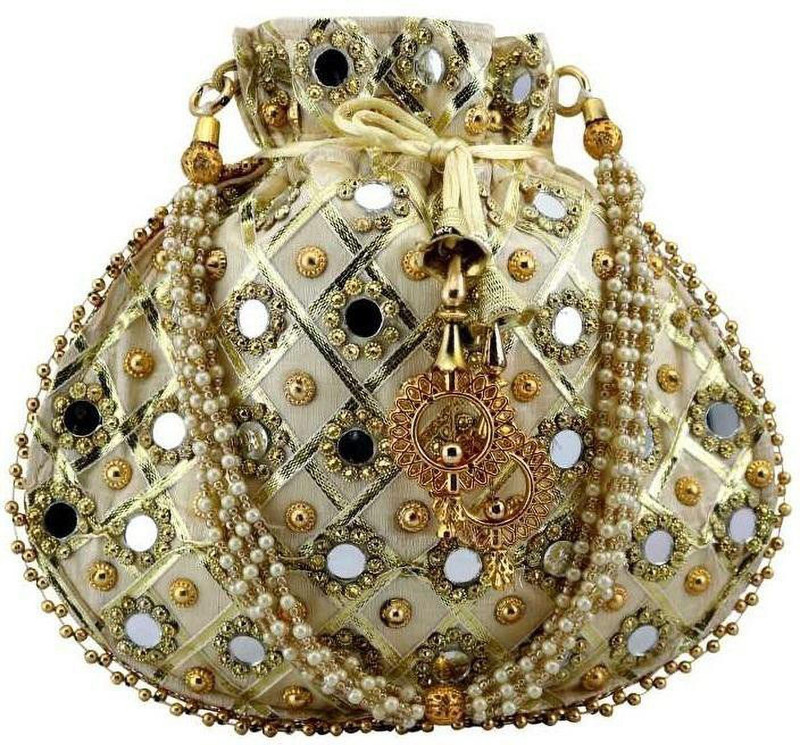 WINSOME COLLECTION Handmade Designer Embroidered Rajasthani Potli Bag For Women Potli