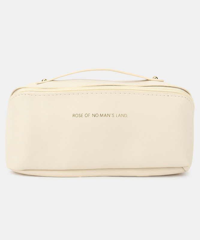 SEAS VOYAGE Large Capacity Travel Cosmetic Bag, Leather Makeup Bag with Handle and Divider, Cosmetic Bag