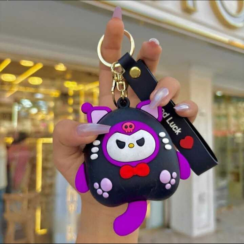 rmvrinda Rm vrinda 1 pcs Kuromi Keychain and Coin Pouch Coin Purse