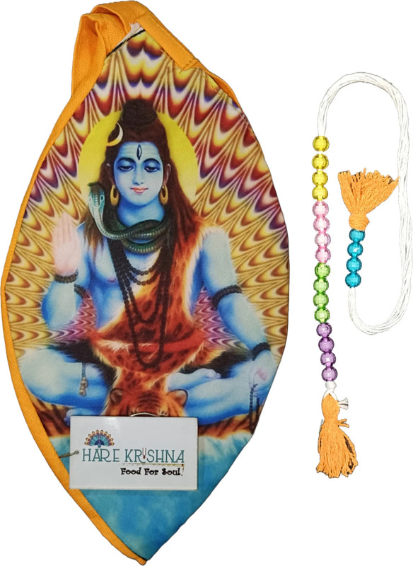 Hare Krishna Food For Soul Cotton Yellow Bead Bag for Men & Women Potli
