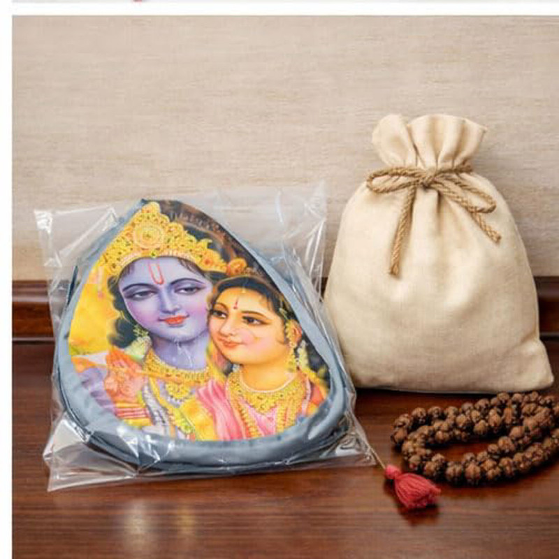 Eci Handcrafted Devotional Cloth Sling Bag with Vibrant Radha Krishna Artwork Potli