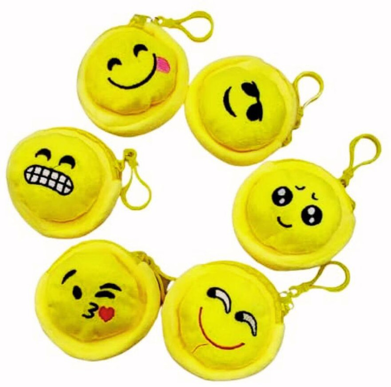 Sidhaarth Traders Cute Cartoon Cat Plush Coin Pouch | Soft Mini Zip Pouch Coin Purse(Pack of 2)