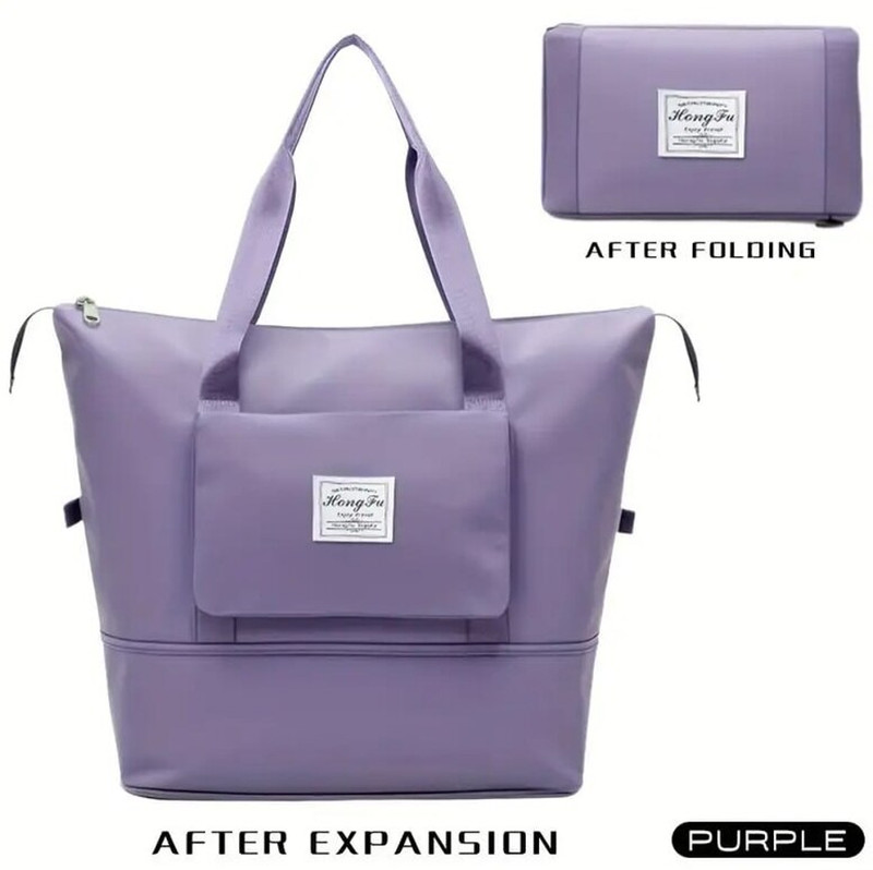 VKG STORE Foldable Travel Duffel Bag With Extra Front Pocket Carry A Large Capacity Cosmetic Bag